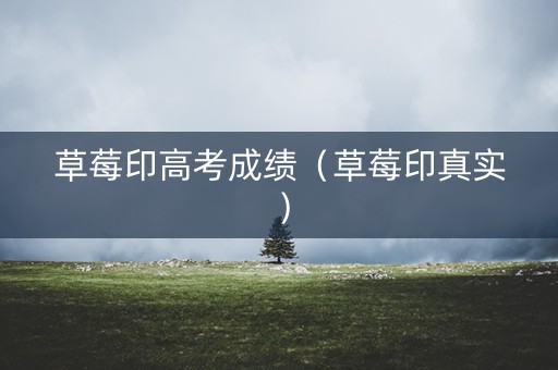 草莓印高考成绩(草莓印真实) 草莓印高考成绩(草莓印真实)