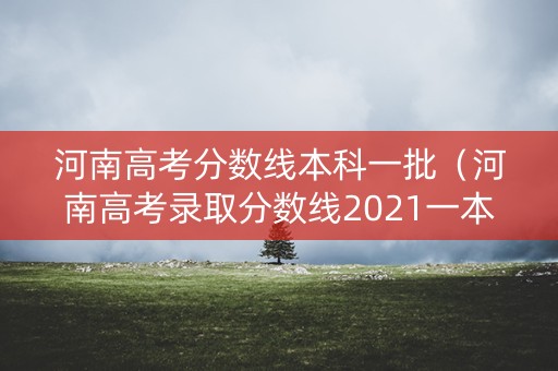 河南高考分数线本科一批（河南高考录取分数线2021一本,二本,专科）