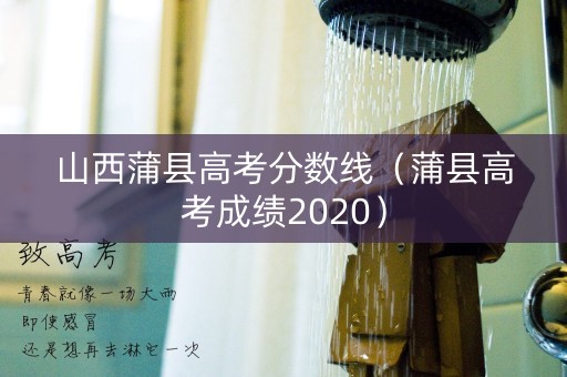 山西蒲县高考分数线（蒲县高考成绩2020）
