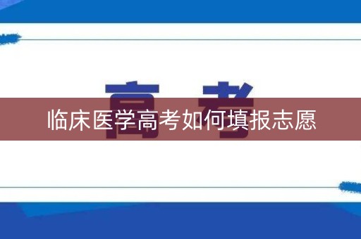 临床医学高考如何填报志愿