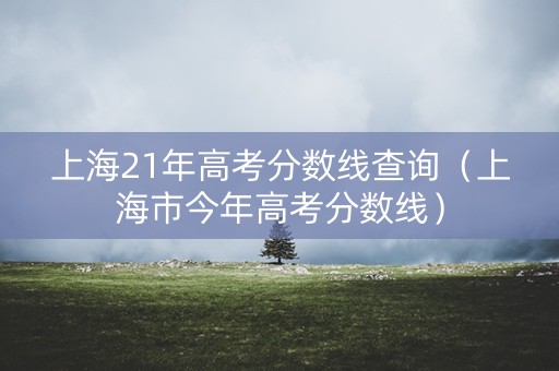 上海21年高考分数线查询（上海市今年高考分数线）