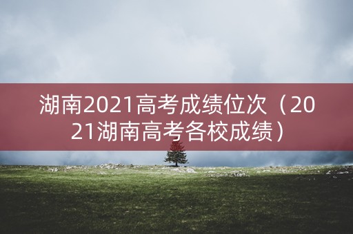 湖南2021高考成绩位次(2021湖南高考各校成绩) 湖南2021高考成绩位次(2021湖南高考各校成绩)
