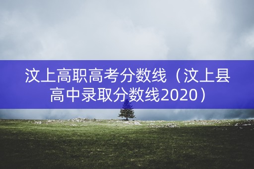 汶上高职高考分数线(汶上县高中录取分数线2020) 汶上高职高考分数线(汶上县高中录取分数线2020)