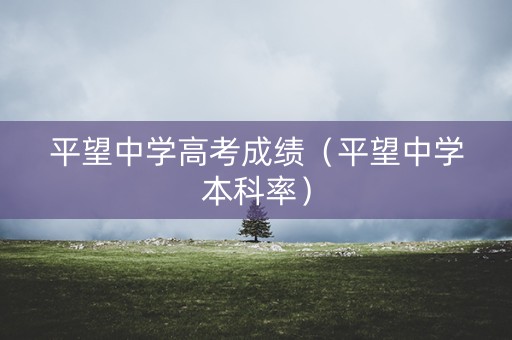 平望中学高考成绩(平望中学本科率) 平望中学高考成绩(平望中学本科率)