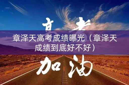 章泽天高考成绩曝光（章泽天成绩到底好不好）