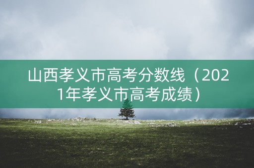 山西孝义市高考分数线（2021年孝义市高考成绩）