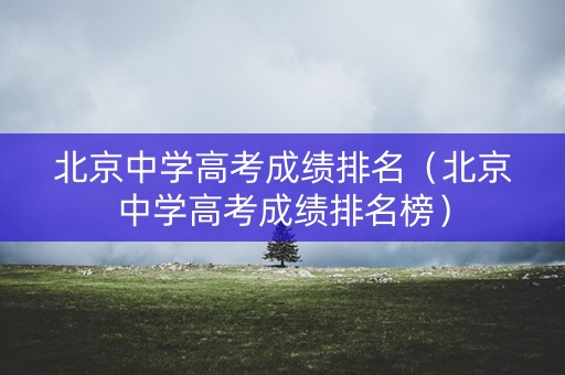 北京中学高考成绩排名（北京中学高考成绩排名榜）