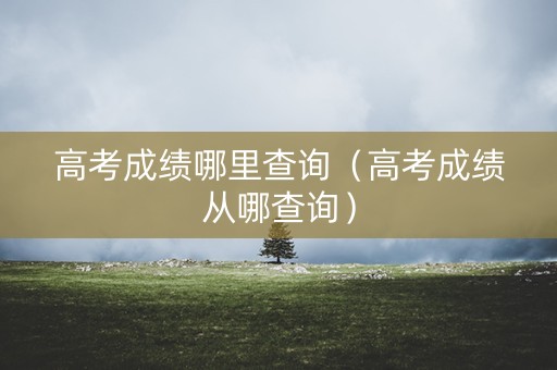 高考成绩哪里查询(高考成绩从哪查询) 高考成绩哪里查询(高考成绩从哪查询)