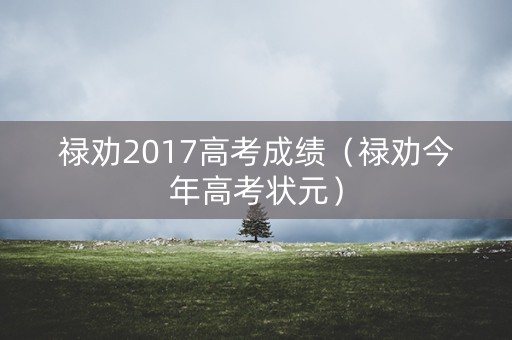 禄劝2017高考成绩（禄劝今年高考状元）