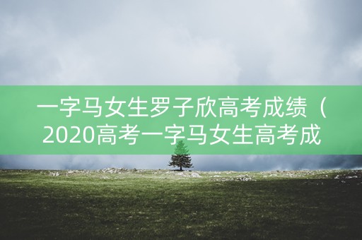 一字马女生罗子欣高考成绩（2020高考一字马女生高考成绩）