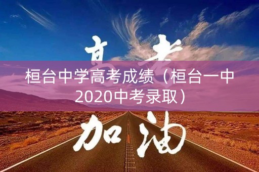 桓台中学高考成绩（桓台一中2020中考录取）
