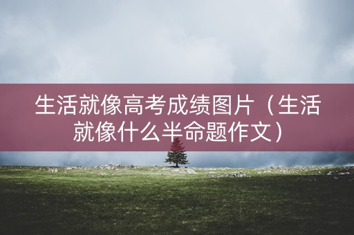 生活就像高考成绩图片(生活就像什么半命题作文) 生活就像高考成绩图片(生活就像什么半命题作文)