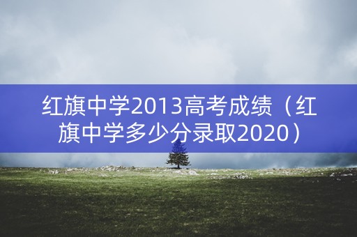 红旗中学2013高考成绩（红旗中学多少分录取2020）