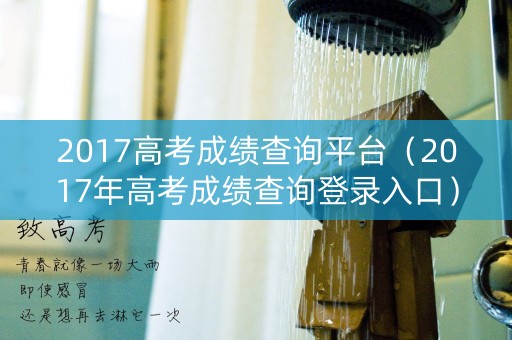 2017高考成绩查询平台（2017年高考成绩查询登录入口）