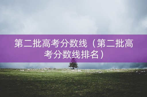 第二批高考分数线(第二批高考分数线排名) 第二批高考分数线(第二批高考分数线排名)