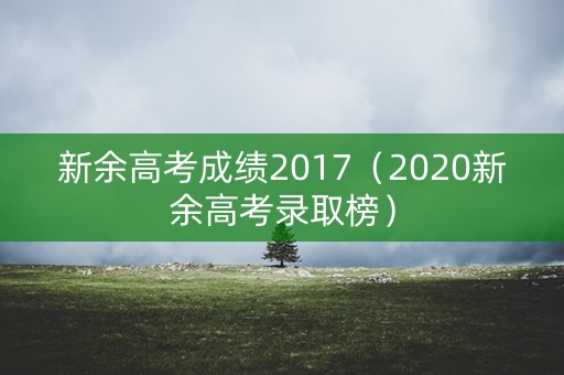 新余高考成绩2017（2020新余高考录取榜）
