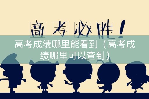高考成绩哪里能看到（高考成绩哪里可以查到）