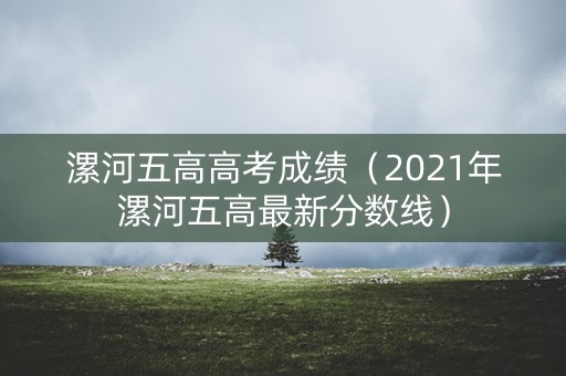 漯河五高高考成绩（2021年漯河五高最新分数线）