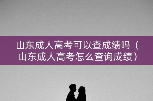 山东成人高考可以查成绩吗（山东成人高考怎么查询成绩）