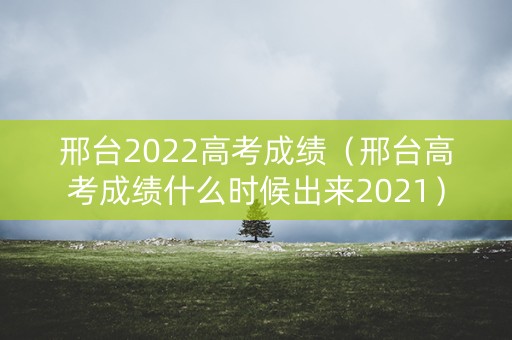 邢台2022高考成绩（邢台高考成绩什么时候出来2021）