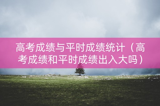 高考成绩与平时成绩统计（高考成绩和平时成绩出入大吗）