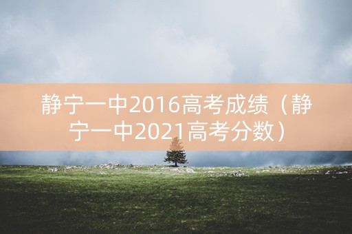 静宁一中2016高考成绩（静宁一中2021高考分数）