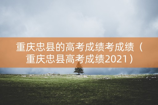 重庆忠县的高考成绩考成绩（重庆忠县高考成绩2021）