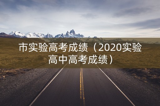 市实验高考成绩（2020实验高中高考成绩）