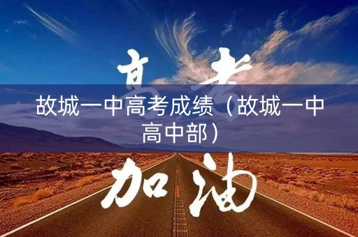 故城一中高考成绩（故城一中高中部）