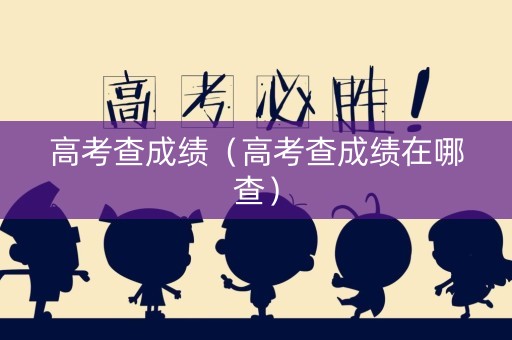 高考查成绩（高考查成绩在哪查）