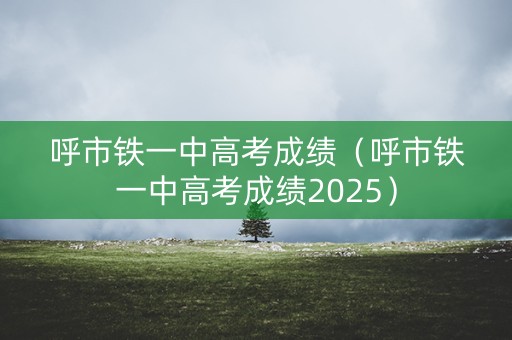 呼市铁一中高考成绩（呼市铁一中高考成绩2025）