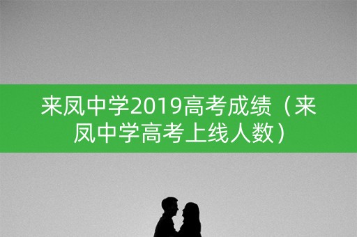 来凤中学2019高考成绩（来凤中学高考上线人数）