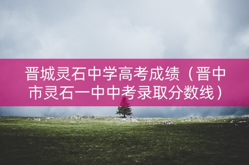 晋城灵石中学高考成绩(晋中市灵石一中中考录取分数线) 晋城灵石中学高考成绩(晋中市灵石一中中考录取分数线)