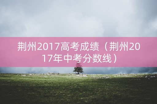 荆州2017高考成绩（荆州2017年中考分数线）