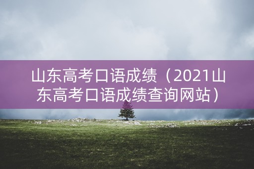 山东高考口语成绩（2021山东高考口语成绩查询网站）