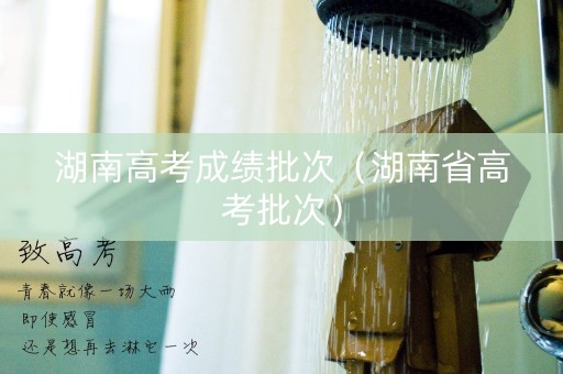 湖南高考成绩批次（湖南省高考批次）