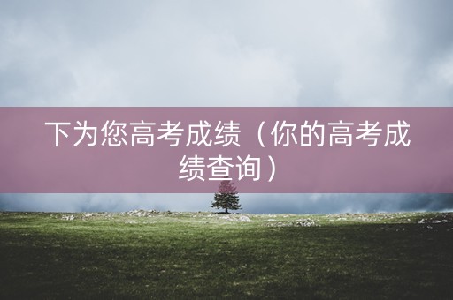 下为您高考成绩(你的高考成绩查询) 下为您高考成绩(你的高考成绩查询)
