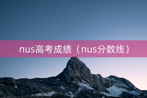 nus高考成绩(nus分数线) nus高考成绩(nus分数线)