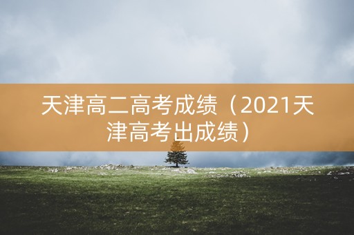 天津高二高考成绩（2021天津高考出成绩）