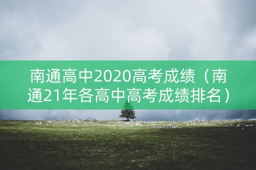 南通高中2020高考成绩（南通21年各高中高考成绩排名）