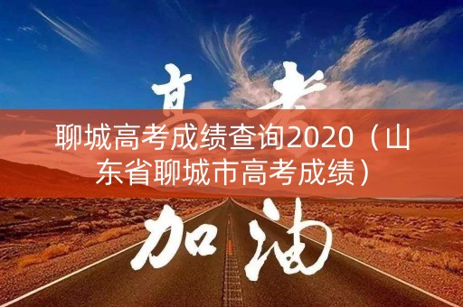 聊城高考成绩查询2020（山东省聊城市高考成绩）