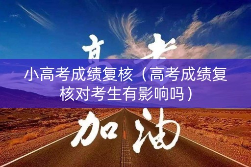 小高考成绩复核（高考成绩复核对考生有影响吗）