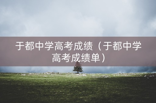 于都中学高考成绩（于都中学高考成绩单）