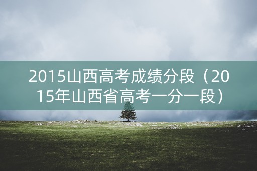 2015山西高考成绩分段（2015年山西省高考一分一段）
