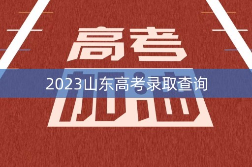 2023山东高考录取查询 2023山东高考录取查询