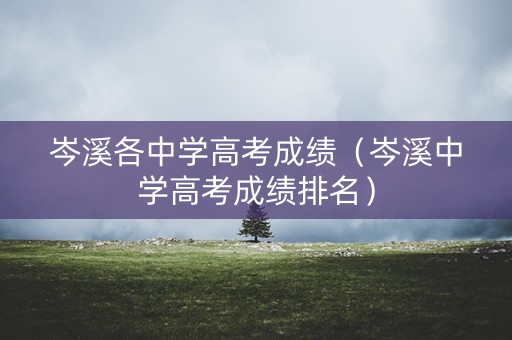 岑溪各中学高考成绩（岑溪中学高考成绩排名）