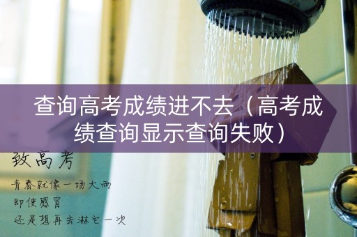 查询高考成绩进不去（高考成绩查询显示查询失败）