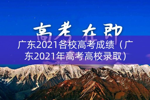 广东2021各校高考成绩（广东2021年高考高校录取）