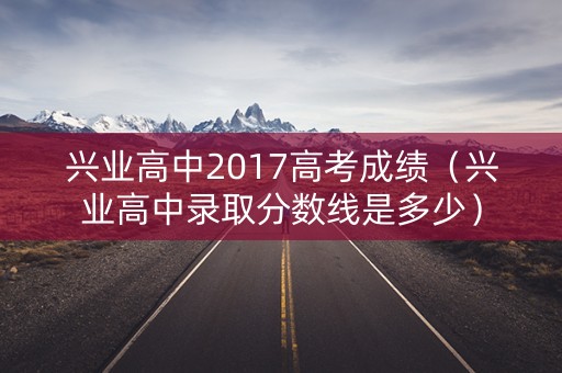 兴业高中2017高考成绩（兴业高中录取分数线是多少）