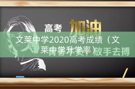 文莱中学2020高考成绩（文莱中学升学率）